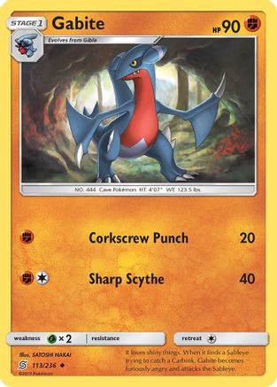 [PKM] Gabite (113/236) [Sun & Moon: Unified Minds]