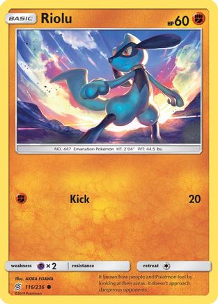 [PKM] Riolu (116/236) [Sun & Moon: Unified Minds]