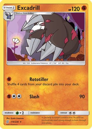 [PKM] Excadrill (119/236) [Sun & Moon: Unified Minds]