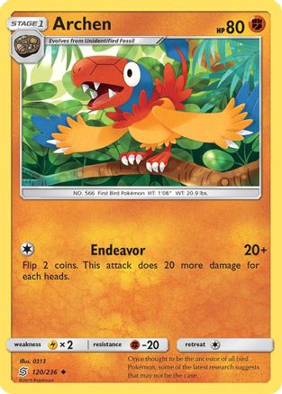 [PKM] Archen (120/236) [Sun & Moon: Unified Minds]