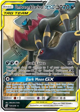 [PKM-R] Umbreon & Darkrai GX (125/236) [Sun & Moon: Unified Minds]