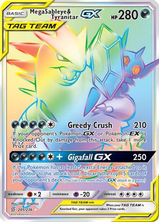 [PKM-R] Mega Sableye & Tyranitar GX (245/236) [Sun & Moon: Unified Minds]