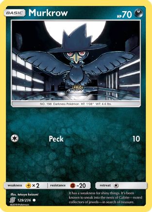 [PKM] Murkrow (129/236) [Sun & Moon: Unified Minds]