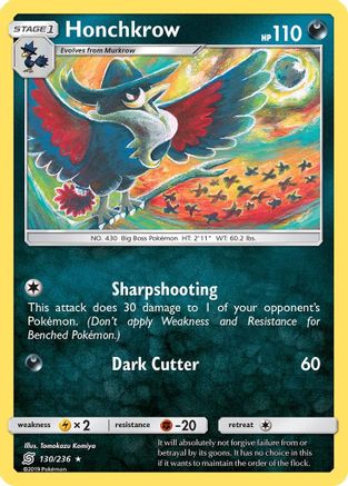 [PKM] Honchkrow (130/236) [Sun & Moon: Unified Minds]