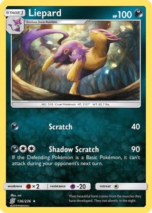 [PKM-R] Liepard (136/236) [Sun & Moon: Unified Minds]