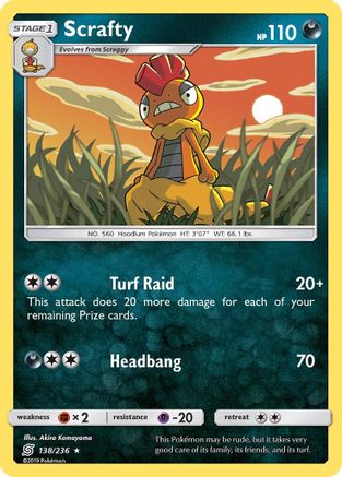 [PKM-R] Scrafty (138/236) [Sun & Moon: Unified Minds]
