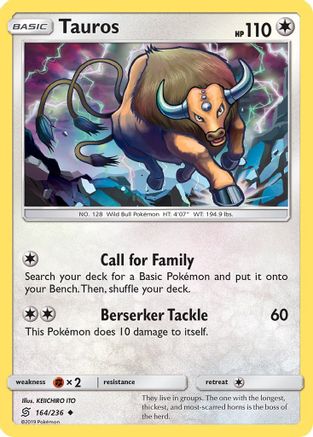 [PKM] Tauros (164/236) [Sun & Moon: Unified Minds]