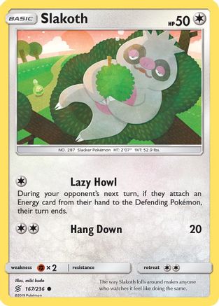 [PKM] Slakoth (167/236) [Sun & Moon: Unified Minds]