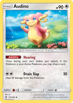 [PKM] Audino (177/236) [Sun & Moon: Unified Minds]