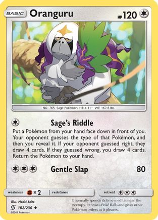 [PKM-C] Oranguru (182/236) [Sun & Moon: Unified Minds]