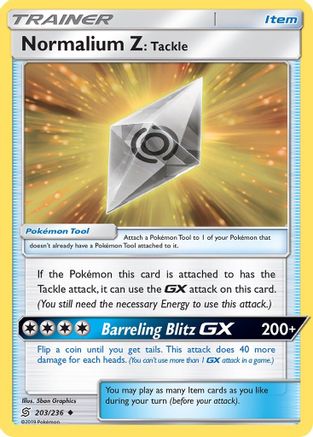 [TR] Normalium Z: Tackle (203/236) [Sun & Moon: Unified Minds]