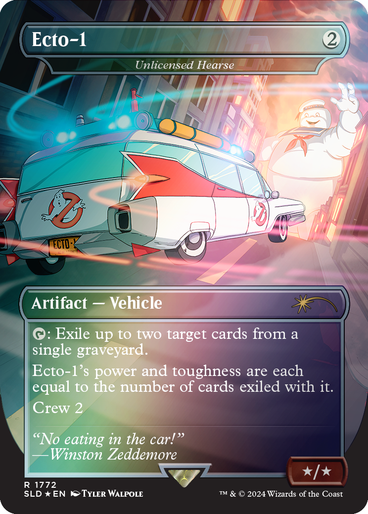{R} Ecto-1 - Unlicensed Hearse (Rainbow Foil) [Secret Lair Drop Series][RBF SLD 1772]