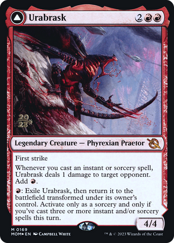 {R} Urabrask // The Great Work [March of the Machine Prerelease Promos][PR MOM 169]