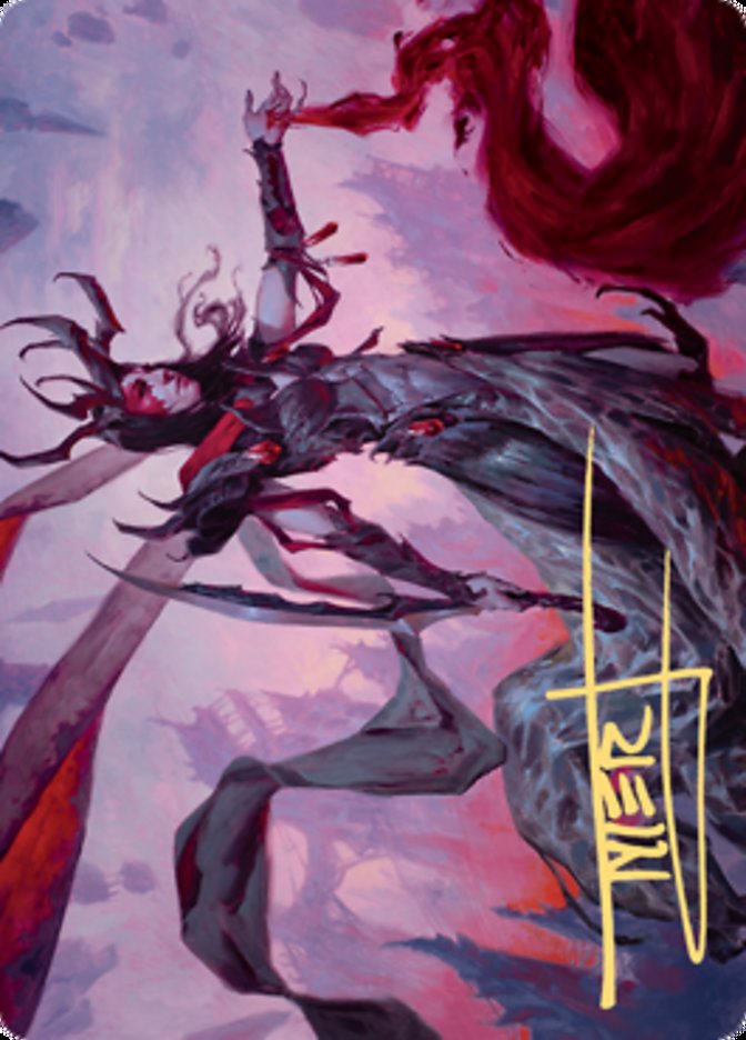{A} Drana, the Last Bloodchief Art Card (Gold-Stamped Signature) [Zendikar Rising Art Series][AZNR 054]