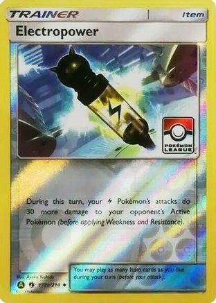 [TR] Electropower (172a/214) (League Promo) [Sun & Moon: Lost Thunder]
