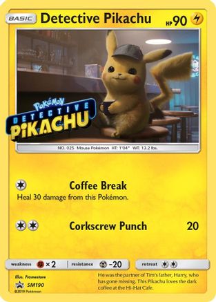 [PKM-R] Detective Pikachu (SM190) (Stamped) [Sun & Moon: Black Star Promos]