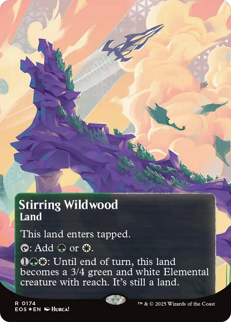 {R} Stirring Wildwood (0174) (Poster) (Galaxy Foil) [Edge of Eternities: Stellar Sights][EOS 174]