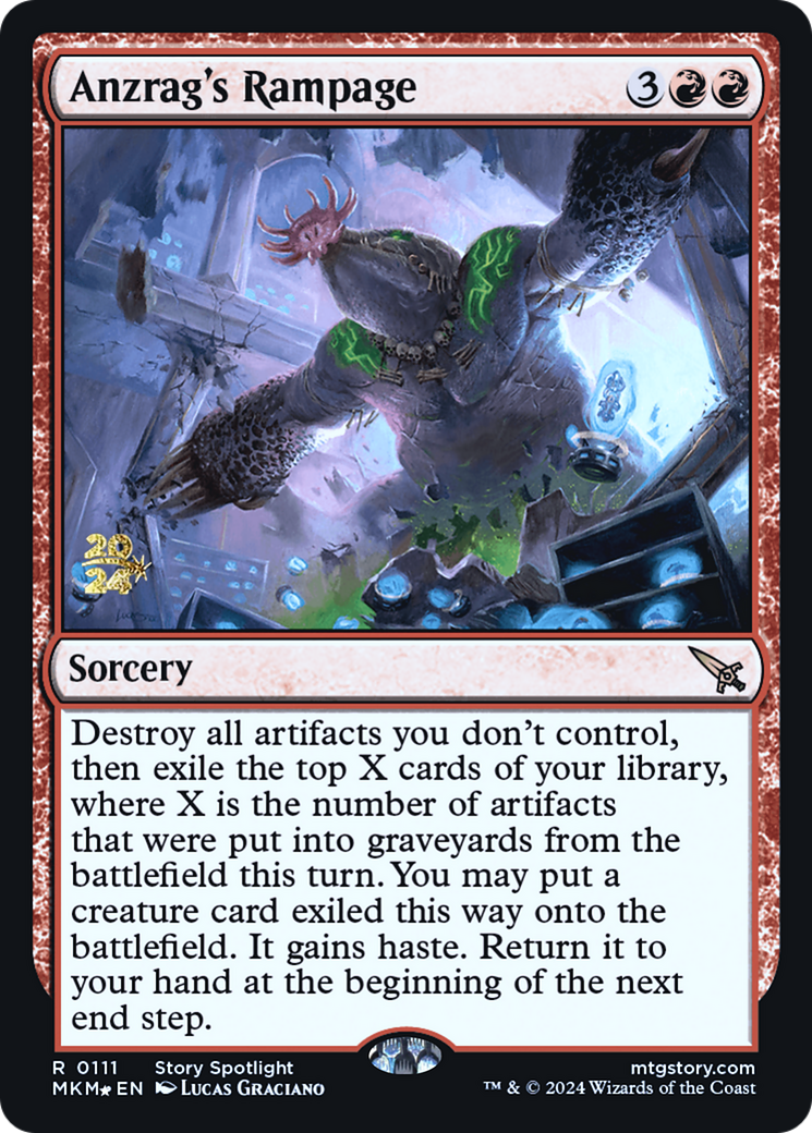 {R} Anzrag's Rampage [Murders at Karlov Manor Prerelease Promos][PR MKM 111]