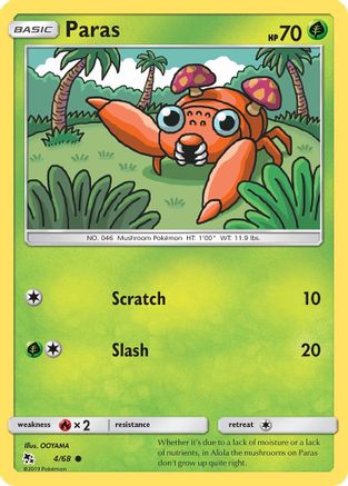 [PKM] Paras (4/68) [Sun & Moon: Hidden Fates]