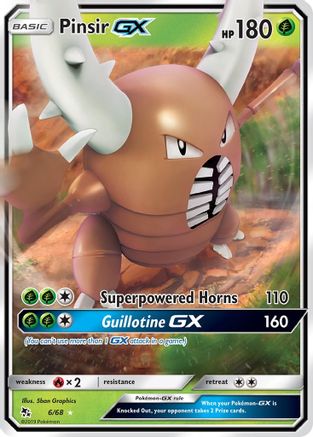 [PKM-R] Pinsir GX (6/68) [Sun & Moon: Hidden Fates]