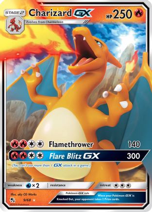 [PKM-R] Charizard GX (9/68) [Sun & Moon: Hidden Fates]