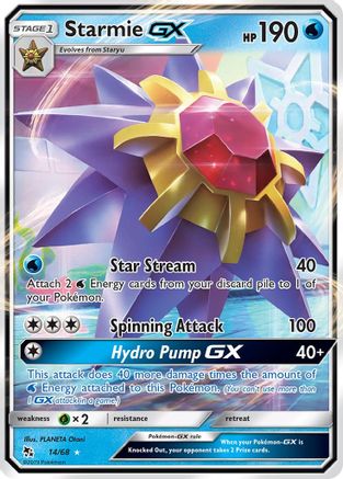 [PKM-R] Starmie GX (14/68) [Sun & Moon: Hidden Fates]