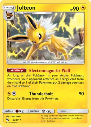 [PKM] Jolteon (23/68) [Sun & Moon: Hidden Fates]