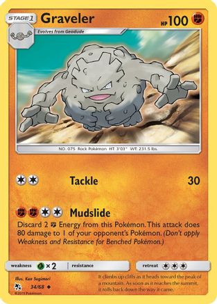 [PKM-C] Graveler (34/68) [Sun & Moon: Hidden Fates]