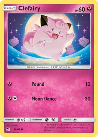 [PKM] Clefairy (39/68) [Sun & Moon: Hidden Fates]