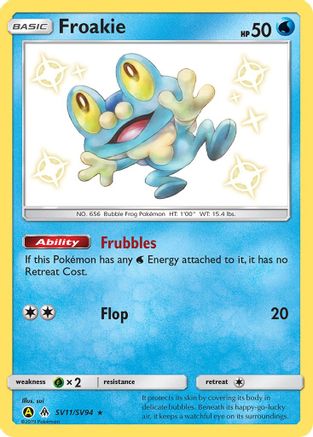 [PKM-R] Froakie (SV11/SV94) [Sun & Moon: Hidden Fates - Shiny Vault]