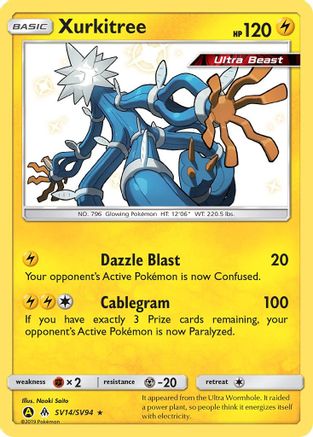 [PKM] Xurkitree (SV14/SV94) [Sun & Moon: Hidden Fates - Shiny Vault]
