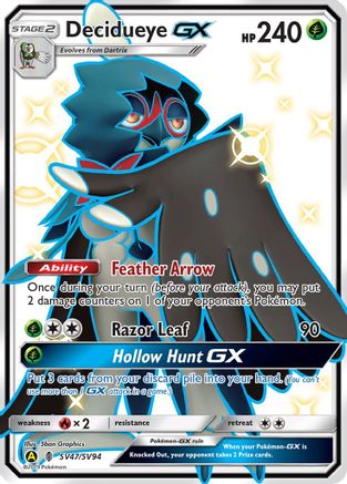[PKM] Decidueye GX (SV47/SV94) [Sun & Moon: Hidden Fates - Shiny Vault]