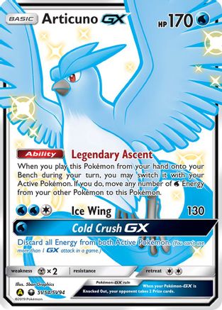 [PKM] Articuno GX (SV54/SV94) [Sun & Moon: Hidden Fates - Shiny Vault]