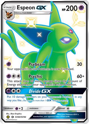 [PKM] Espeon GX (SV60/SV94) [Sun & Moon: Hidden Fates - Shiny Vault]