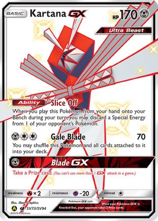 [PKM-R] Kartana GX (SV73/SV94) [Sun & Moon: Hidden Fates - Shiny Vault]