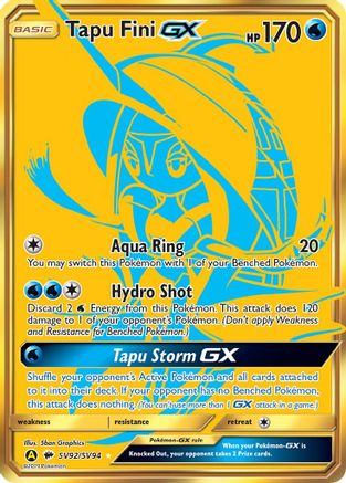 [PKM] Tapu Fini GX (SV92/SV94) [Sun & Moon: Hidden Fates - Shiny Vault]