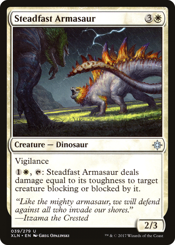 {C} Steadfast Armasaur [Ixalan][XLN 039] - Misty Mountain Games