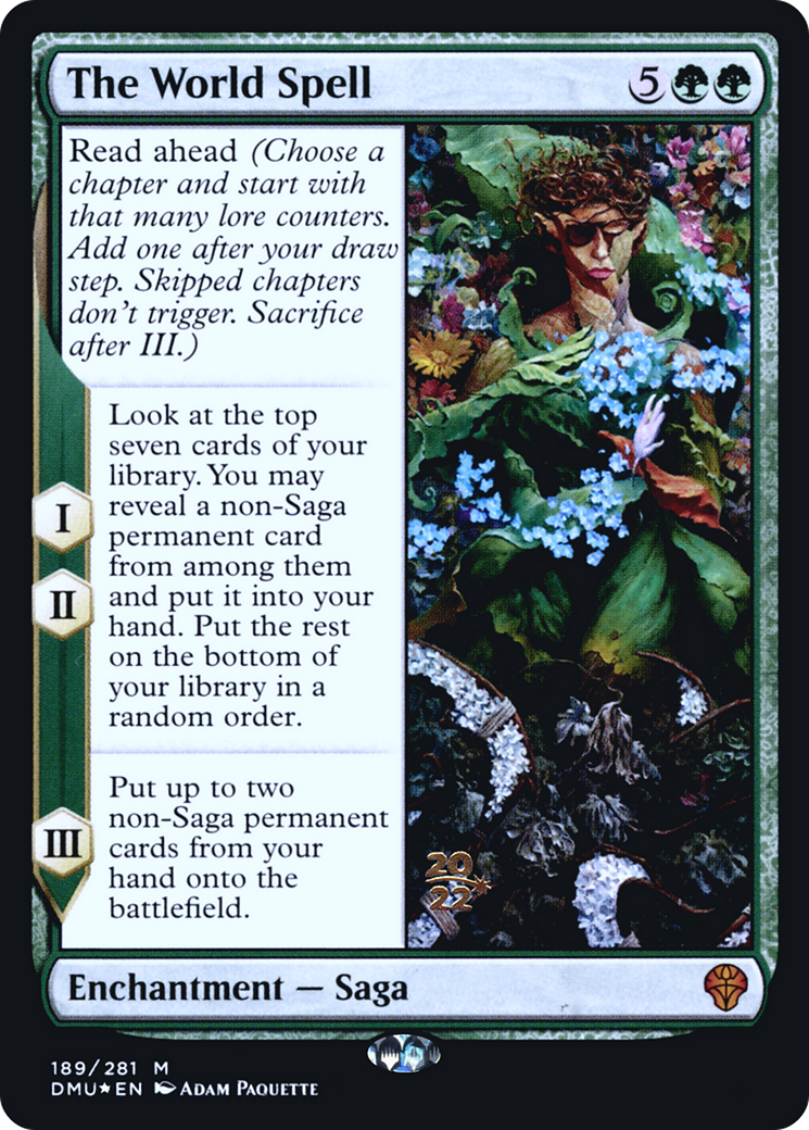 {R} The World Spell [Dominaria United Prerelease Promos][PR DMU 189]