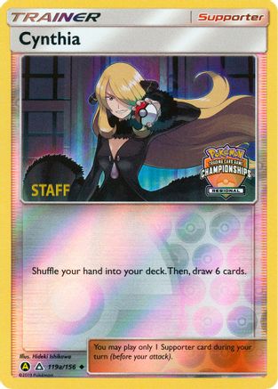 [PKM] Cynthia (119a/156) (Regional Championship Promo Staff) [Sun & Moon: Ultra Prism]