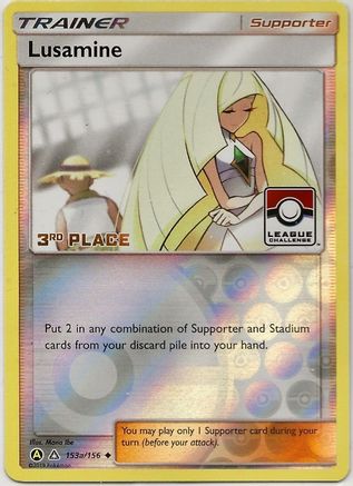 [PKM] Lusamine (153a/156) (League Challenge Alt Art 3rd Place) [Sun & Moon: Ultra Prism]