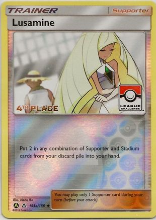 [PKM] Lusamine (153a/156) (League Challenge Alt Art 4th Place) [Sun & Moon: Ultra Prism]