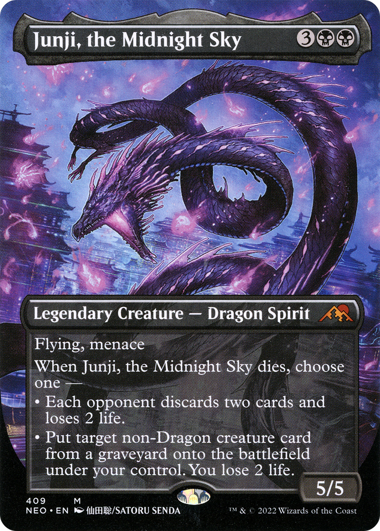 {R} Junji, the Midnight Sky (Borderless Alternate Art) [Kamigawa: Neon Dynasty][NEO 409] - Misty Mountain Games