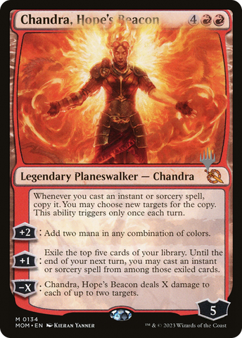 {R} Chandra, Hope's Beacon (Promo Pack) [March of the Machine Promos][PP MOM 134]