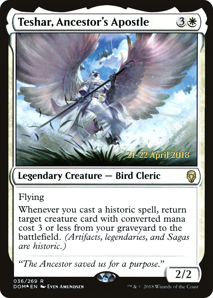{R} Teshar, Ancestor's Apostle [Dominaria Prerelease Promos][PR DOM 036] - Misty Mountain Games