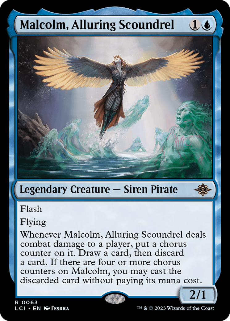 {@R} Malcolm, Alluring Scoundrel [The Lost Caverns of Ixalan][LCI 063]