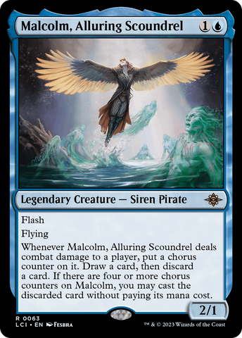{@R} Malcolm, Alluring Scoundrel [The Lost Caverns of Ixalan][LCI 063]