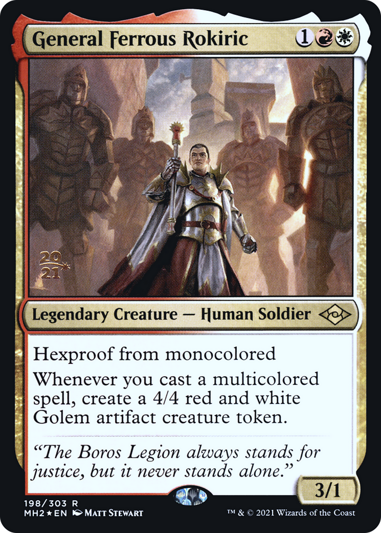 {R} General Ferrous Rokiric [Modern Horizons 2 Prerelease Promos][PR MH2 198]