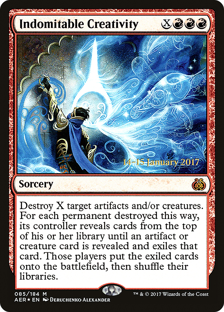 {R} Indomitable Creativity [Aether Revolt Prerelease Promos][PR AER 085]