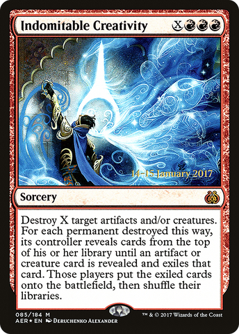 {R} Indomitable Creativity [Aether Revolt Prerelease Promos][PR AER 085]