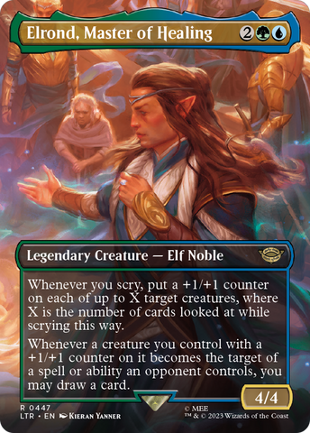 {R} Elrond, Master of Healing (Borderless Alternate Art) [The Lord of the Rings: Tales of Middle-Earth][LTR 447]